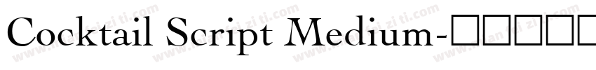 Cocktail Script Medium字体转换